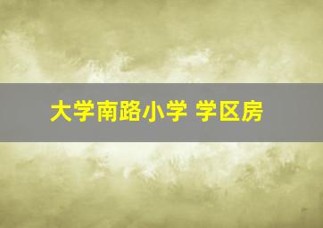 大学南路小学 学区房